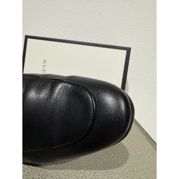 Gucci Mens Brixton Web Trimmed Horsebit Collapsible Heel Loafers Sz 8.5 $990 main image 7